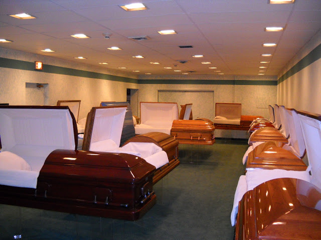 Our Casket Selection Room at Tindall Funeral Home