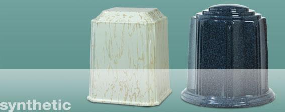 Synthetic Urns provided by Tindall Funeral Home